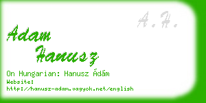 adam hanusz business card